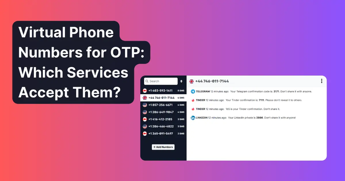 Virtual Phone Numbers for OTP: Which Services Accept Them? (2025)